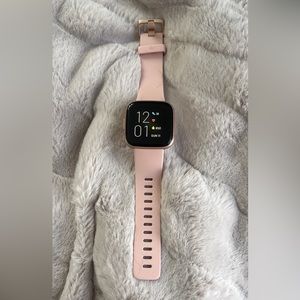 Pink Fitbit Versa 2 Smart Watch
